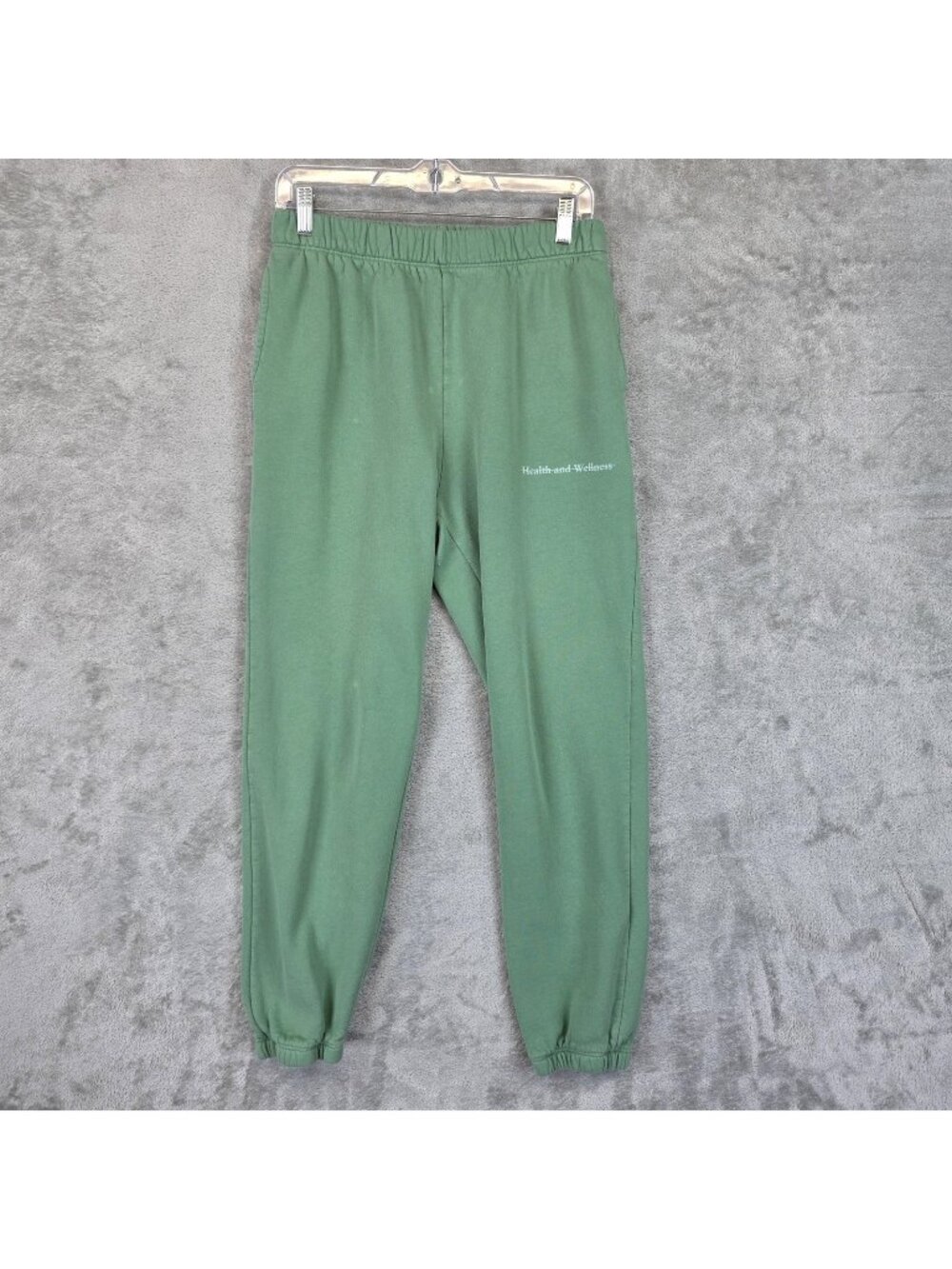 Call Her Daddy Sweatpants Womens M Green Fleece Elastic Waist Health Wellness